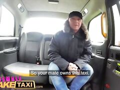 Female Fake Taxi Petite Nigga Cabbie with Tiny Shaven Vagina Fucks Passenger